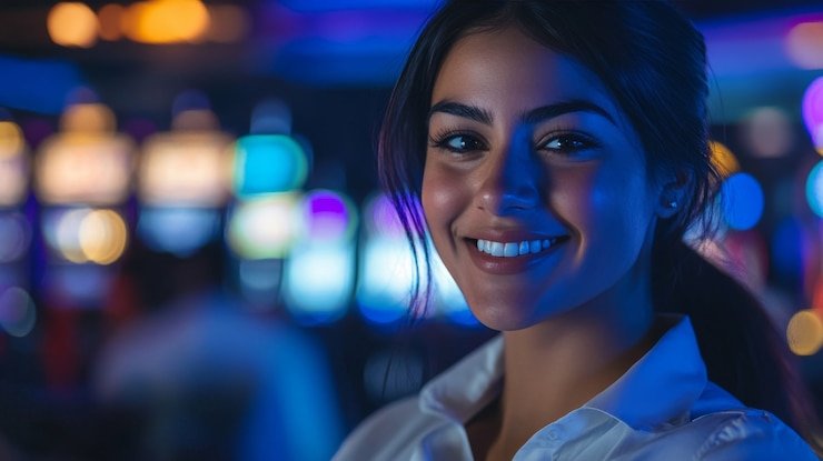 Dealer profesional di studio pertunjukan permainan langsung alexis slot